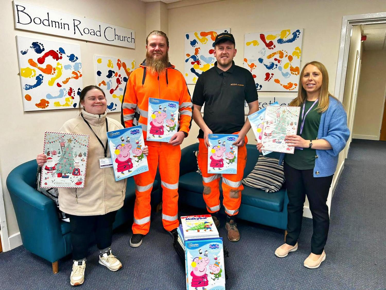 engineers bring advent calendar cheer for local youngsters